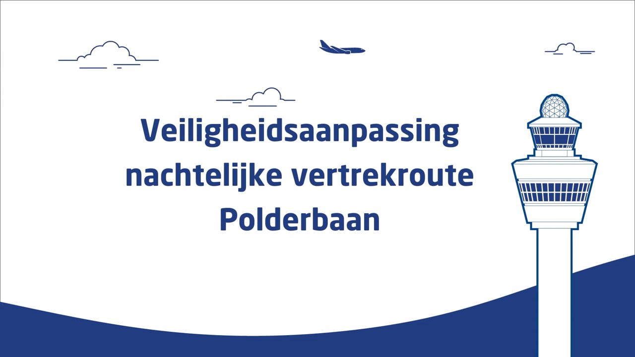Nachtelijke vertrekroute Polderbaan