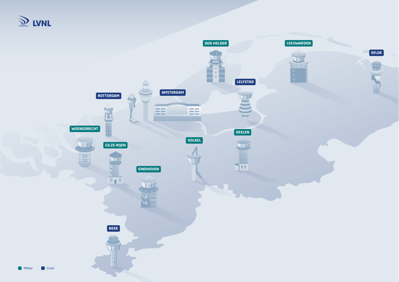 LVNL locations after 1ATM integration.